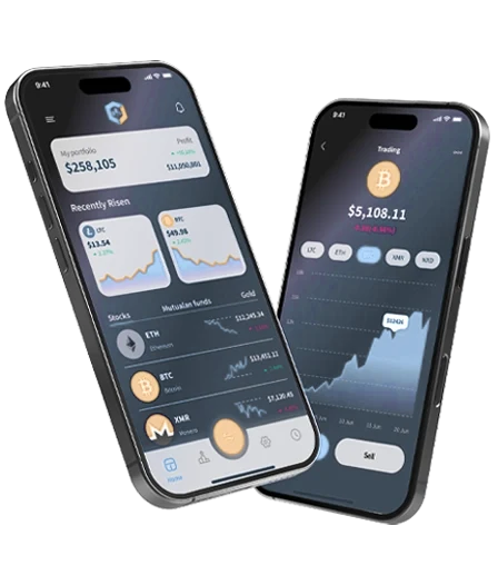 App móvil de Quantrex Nexute mostrando cotizaciones